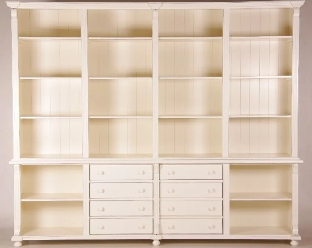 Markenware Big Casa Padrino Shabby Chic Country Style Bookcase Old Cream B 300 H 250 cm cabinet