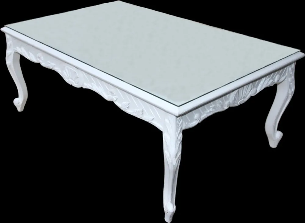 Finale Aktion White Baroque Coffee Table 120 x 80 cm - Mod2