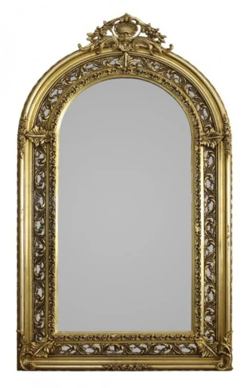 Casa Padrino Baroque mirror semicircle Gold 190 x 110 cm - Sumptuously Geprüft