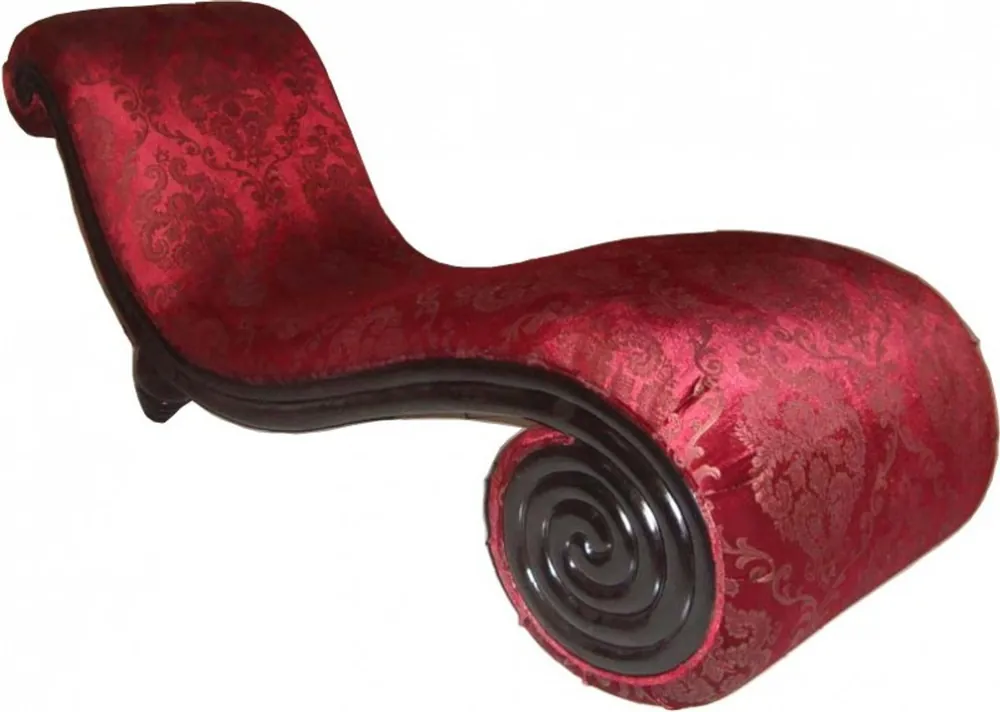 Casa Padrino Baroque Baroque pattern chaise Mod3 Red / Black Limited Edition - Baroque Furniture Echt