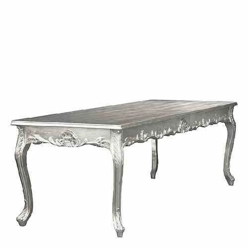 Heißes Angebot Casa Padrino Baroque silver dining table 180cm - dining table