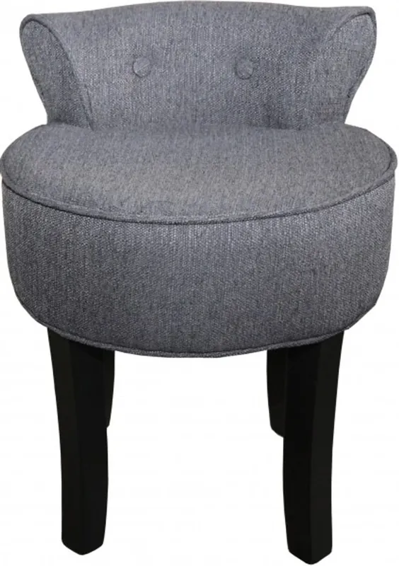 Heißes Angebot Casa Padrino Design stool Boston gray / black- Baroque dressing table chair