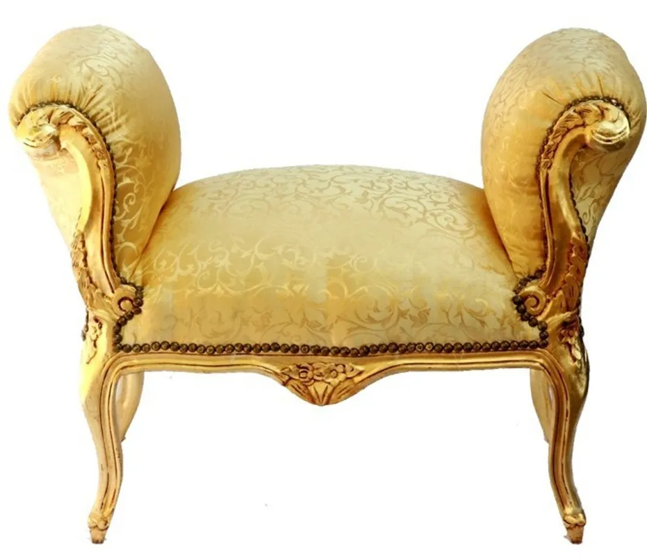 Preis Gesenkt Baroque Gold stool Stool samples / Gold - bench Casa Padrino