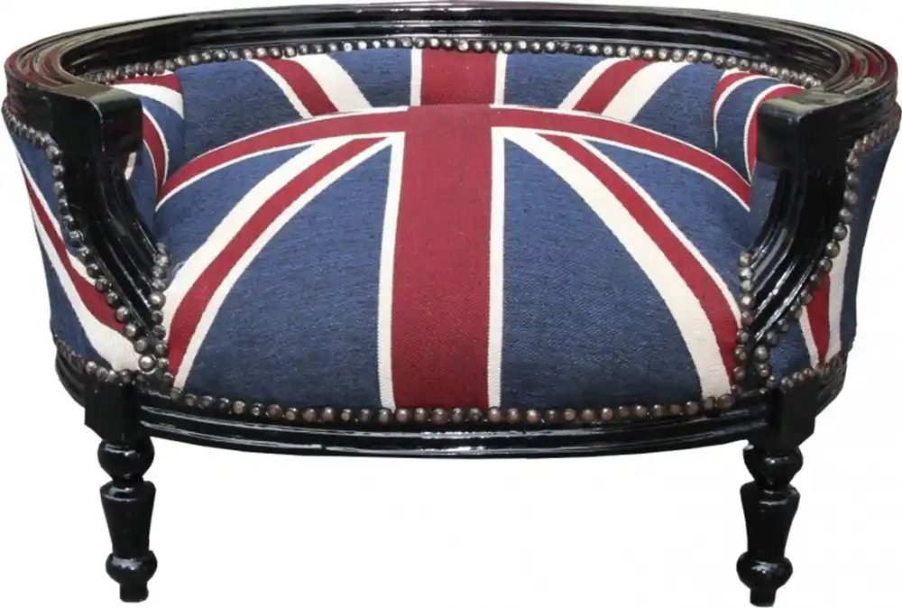 Jetzt Kaufen Casa Padrino Baroque Cats & Dogs sofa Union Jack / Black - Dog Bed Cat Bed