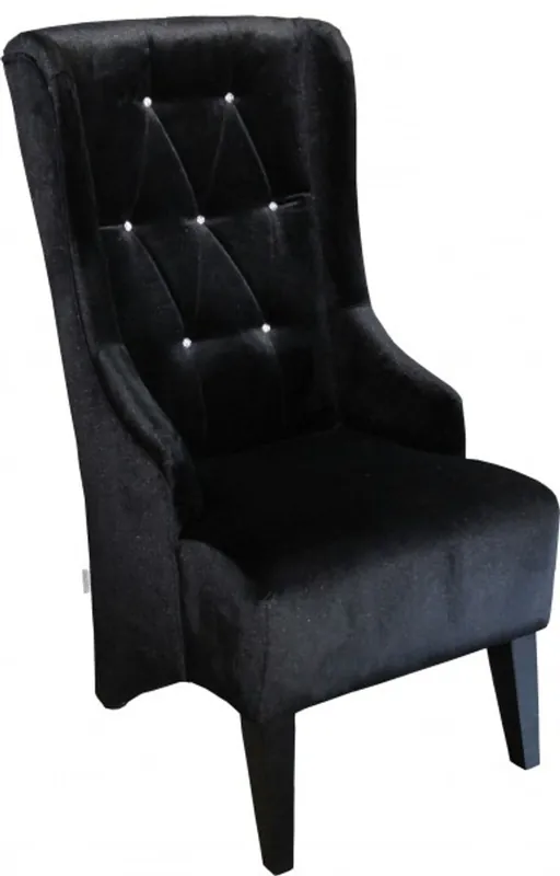 Preiswert Casa Padrino Designer Chesterfield Dining ears Chair Black with Bling Bling diamante