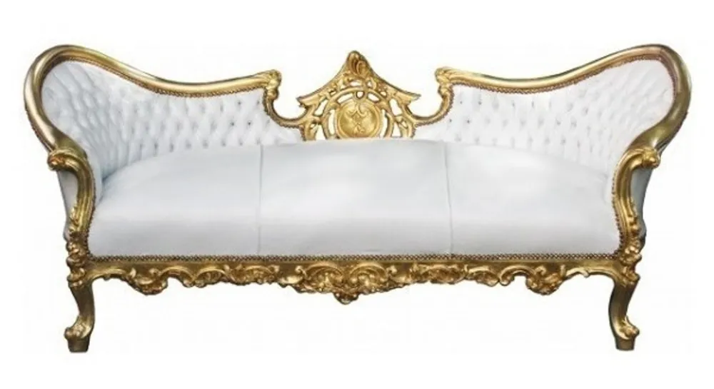Baroque sofa Vampire White/Gold- Limited Edition Preisreduziert