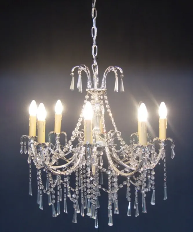 Heißes Angebot Casa Padrino baroque crystal chandelier 8-burner silver - pendant lamp chandelier hanging lamp ceiling lamp
