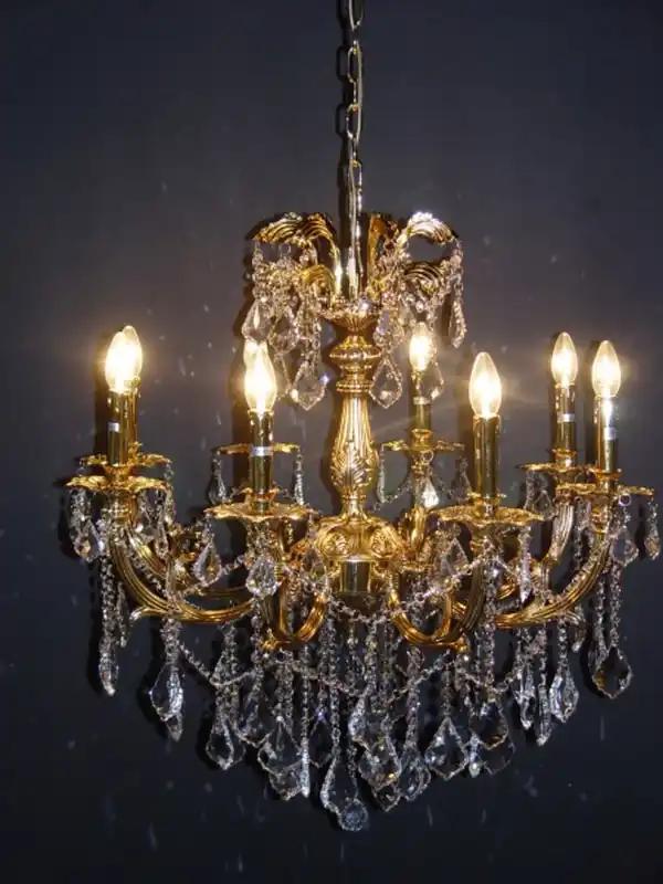 Casa Padrino baroque crystal chandelier 8-burner Gold ModK6 - pendant lamp chandelier hanging lamp ceiling lamp Knallerangebot