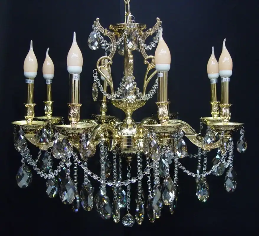 Casa Padrino baroque crystal chandelier 8-burner Gold ModK7 - pendant lamp chandelier hanging lamp ceiling lamp Neuheit