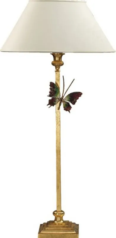 Wochenendangebot Casa Padrino luxury table lamp with butterfly gold - plated columns lamp - Handmade in Italy