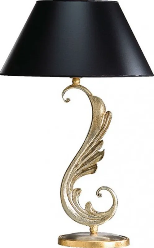 Markenprodukt Casa Padrino luxury baroque table lamp black / gold - plated columns lamp - Handmade in Italy
