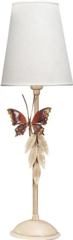 Casa Padrino luxury table lamp antique white with butterfly - Italian table lamp - Handmade in Italy Preisknaller