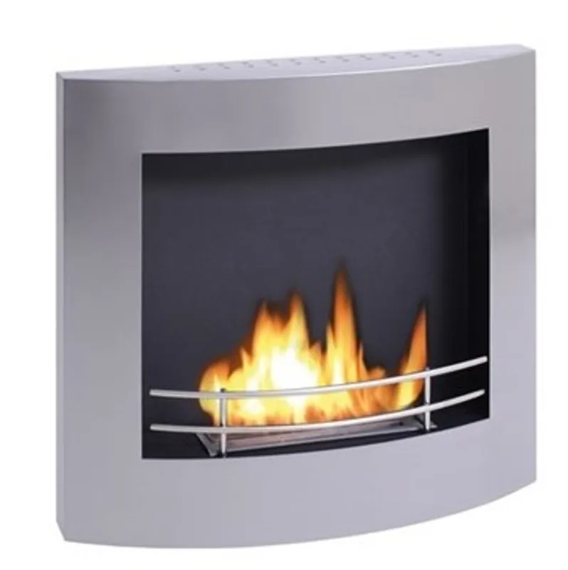 Casa Padrino Bio Ethanol fireplace wall silver gray stainless steel W 60 x H 55 x D 17 cm - fireplace - living room fireplace Ethanol fireplace Direktkauf