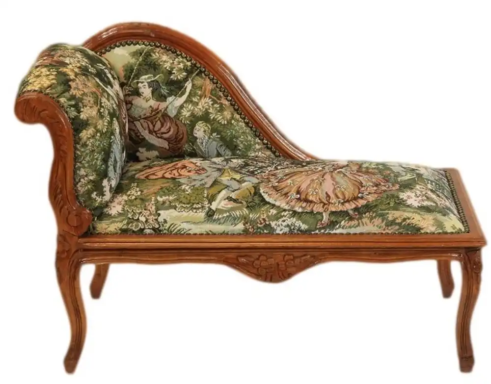 Casa Padrino baroque chaise children Mod2 tapestry / Brown - Antique style Wochenendangebot