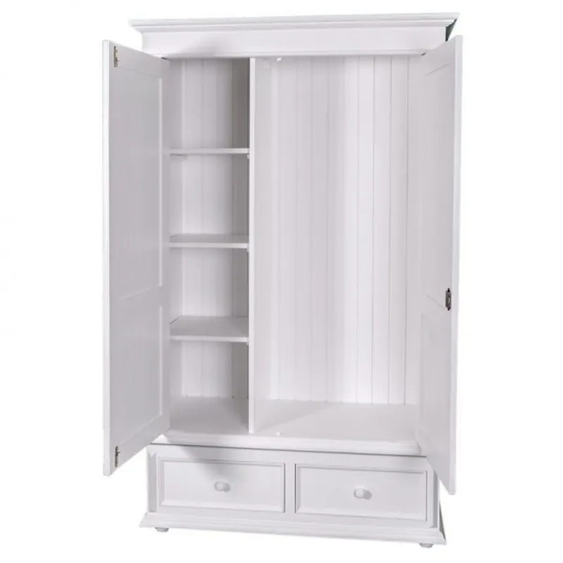 Jetzt Bestellen Casa Padrino country-style wardrobe white - clothes cabinet Shabby H 206 cm W 127 cm D 61 cm