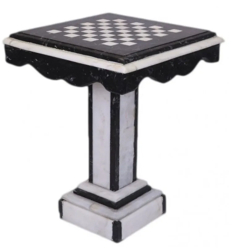 Casa Padrino luxury Baroque games table chess / checkers table Marble black - white - furniture Antique Style Art Deco Art Nouveau Heißes Angebot
