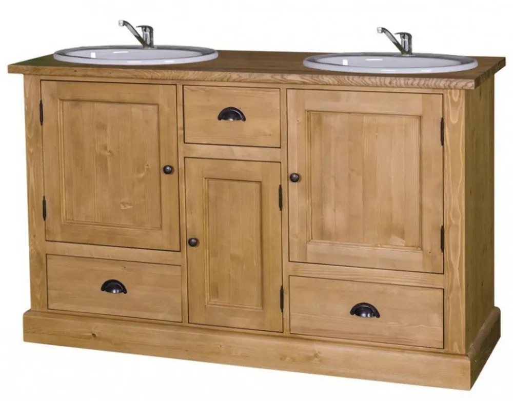 Casa Padrino country-style wash basin vanity washbasin including 2 with many subjects - solid wood Top-Preis