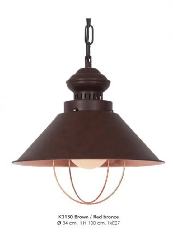 Must-Have Casa Padrino pendant lamp ceiling lamp Bronze colors Industrial Design 34 cm diameter - industrial lamp light industrial light