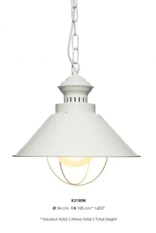 Angebot Casa Padrino pendant lamp ceiling lamp white Industrial Design 34 cm diameter - industrial lamp light industrial light