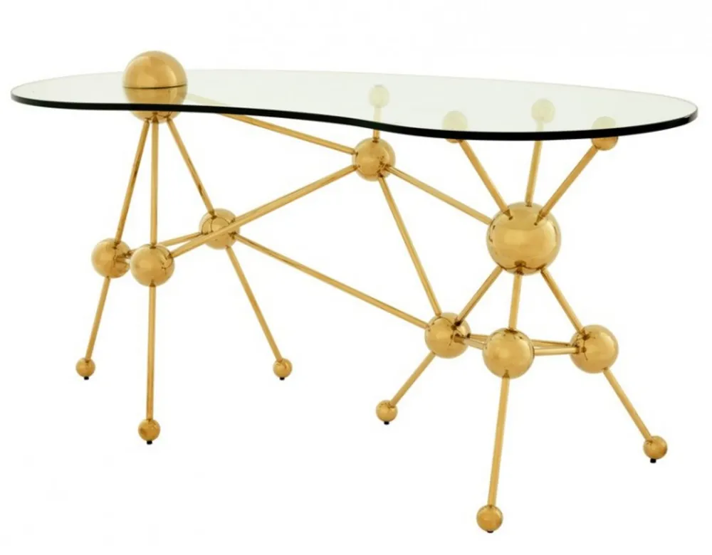 Casa Padrino luxury desk glass / gold Astronomy - Art Deco Letzte Chance