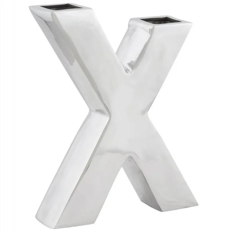 Geprüft Casa Padrino Designer Vase X polished aluminum