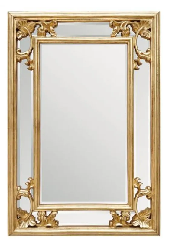 Casa Padrino Baroque wall mirrors Gold H 96 cm W 66 cm - Edel & Sumptuously - Golden Mirror Garantierte Lieferung