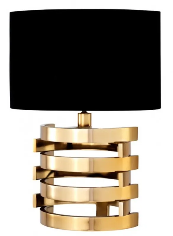 Casa Padrino luxury table lamp gold finish / Lampshade black 50 x 35 cm - Light - Luxury Collection Sichere Zahlung