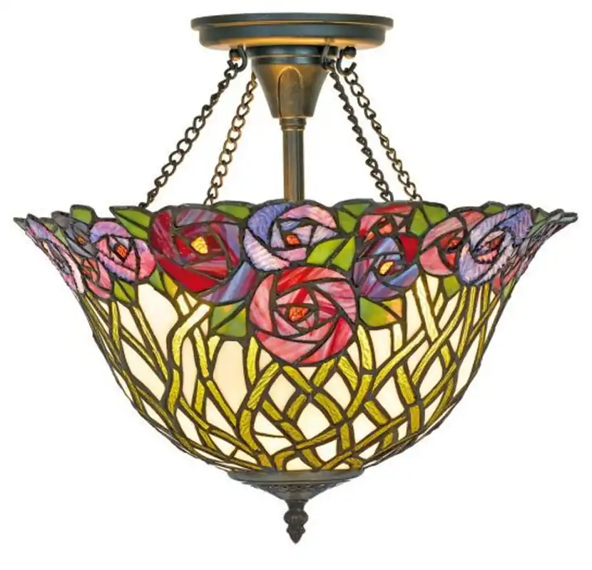 Jetzt Kaufen Casa Padrino Tiffany ceiling lamp / Hanging lamp mosaic glass Diameter 40 cm - light lamp