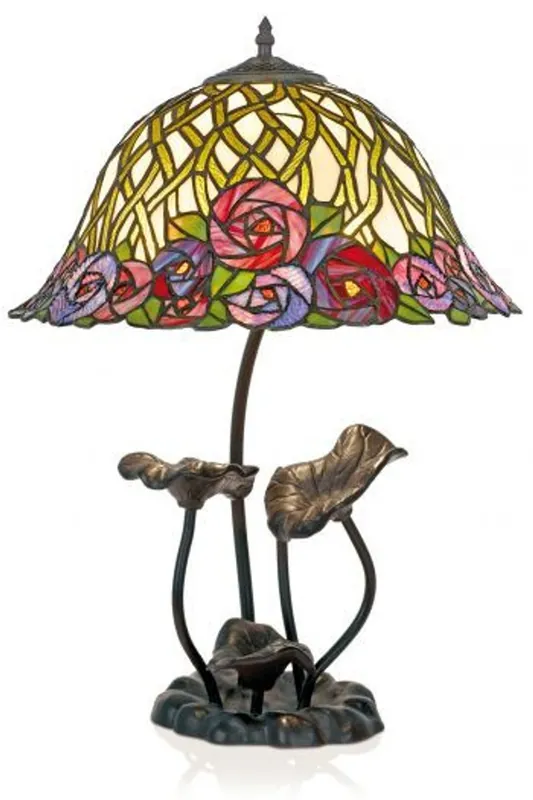 Casa Padrino Tiffany table lamp Stool Flower Lamp - Light Saisonangebot