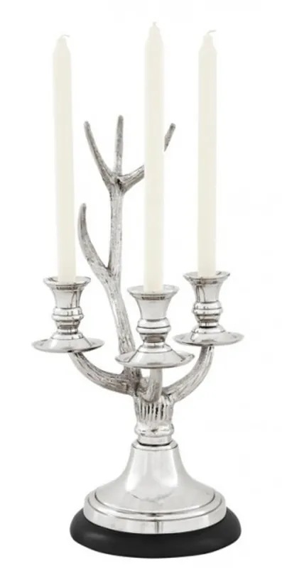Sichere Zahlung Casa Padrino luxury baroque candlestick antlers Nickel Finish