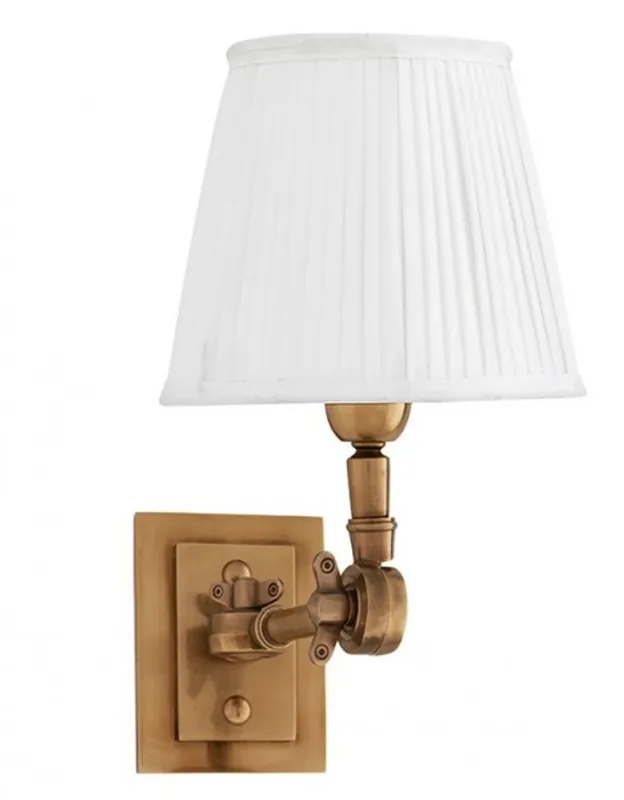 Must-Have Casa Padrino luxury 1-light wall light white / antique style brass - light - Luxury Collection