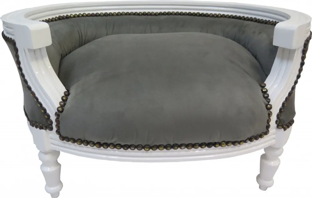 Baroque Cats & Sofa Grey/White Dog Bed & Cat Bed Knallerangebot