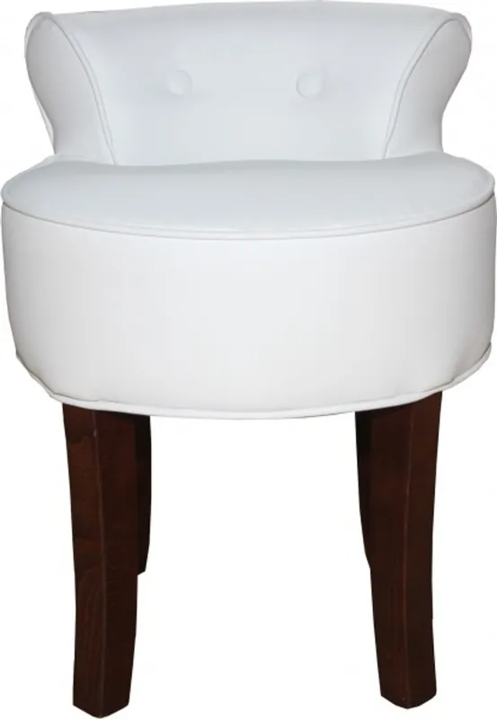 Casa Padrino Design stool Boston White / Brown - Baroque dressing table chair Preisreduziert
