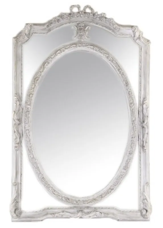 Casa Padrino Baroque wall mirror antique silver - Italian antique style - 120 x 80 cm - Edel & Sumptuously Highlight
