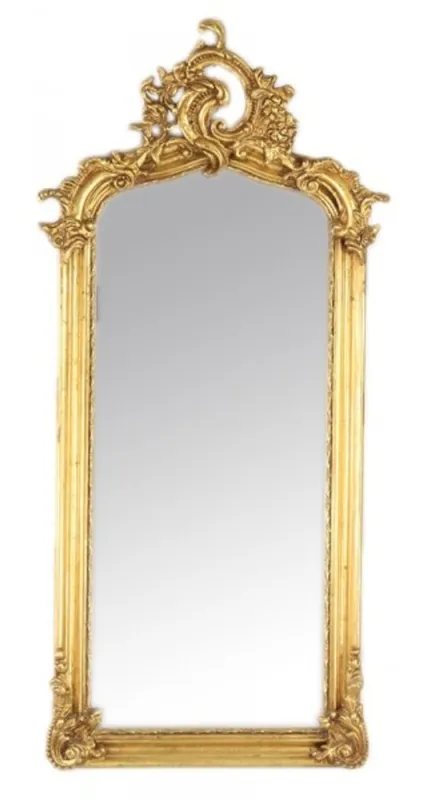 Sichere Zahlung Casa Padrino luxury baroque wall mirror gold 120 x 55 cm - solid and heavy - antique style mirror
