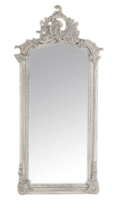 Casa Padrino luxury baroque wall mirror antique grey 120 x 55 cm - solid and heavy - antique style mirror Zertifiziert