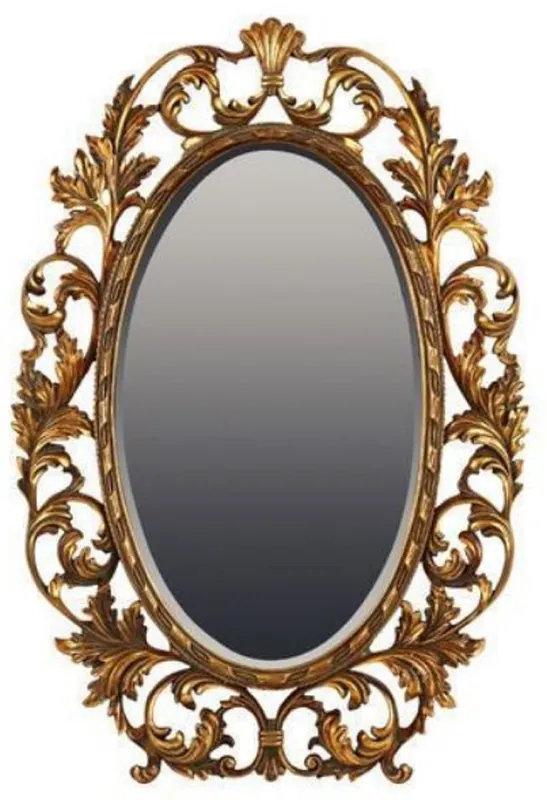 Solange Der Vorrat Reicht Casa Padrino baroque mirror gold 73 x H. 108 cm - Oval wall mirror in baroque style - Magnificent antique style wardrobe mirror - Baroque interior - Baroque furniture