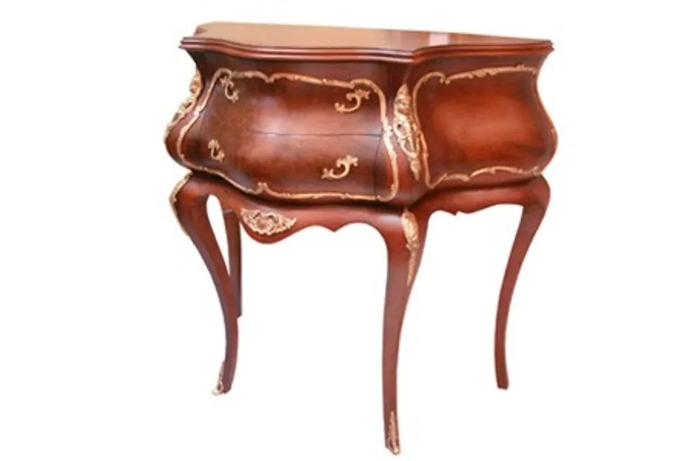 Versand Am Gleichen Tag Casa Padrino Baroque chest mahogany brown with golden metal applications 116 cm - Hotel Collection