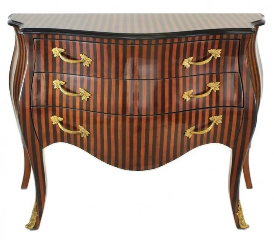 Neu Im Sortiment Casa Padrino Baroque chest strip Brown / Black - Handcrafted from solid wood Limited Edition