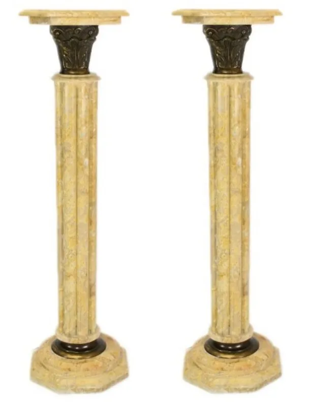 Bestpreis Casa Padrino Baroque marble columns Set Cream Height - marble column (2 pcs)