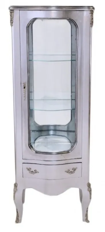 Versand Am Gleichen Tag Casa Padrino Baroque cabinet Silver 130cm - display case - cupboard Casa Padrino Baroque cabinet Gold 130cm - display case - cupboard