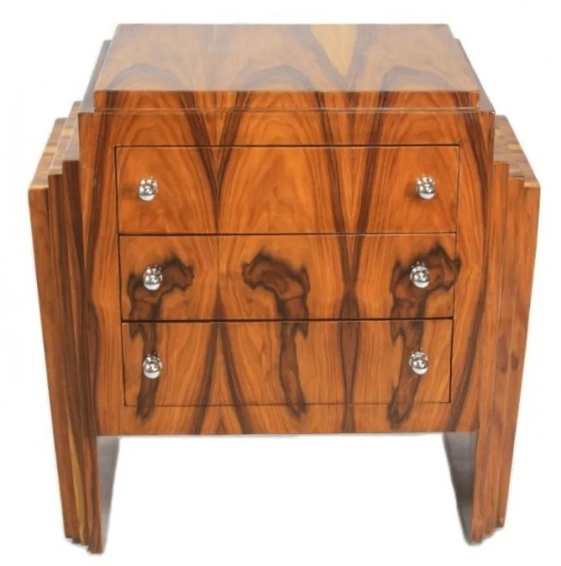 Casa Padrino Art Deco Chest mahogany - Handcrafted from solid wood - bedside table bedside table Mega-Angebot