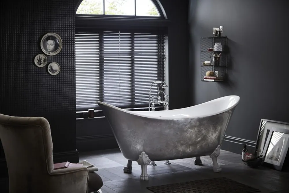 Casa Padrino Nouveau bath detached stainless steel look model He-Lyd 1730mm - Freestanding Retro Antique Bathtub Baroque Knallerangebot