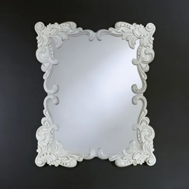 Casa Padrino Baroque wall mirror antique style white 92 x 110 cm - Baroque mirror antiquewhite Billig