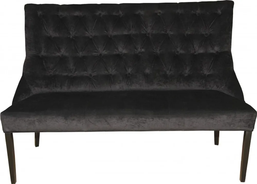 Markenprodukt Casa Padrino Designer Chesterfield Bench / sofa in black, W 155 cm, H 108 cm, D 70 cm - Retro Salon Furniture