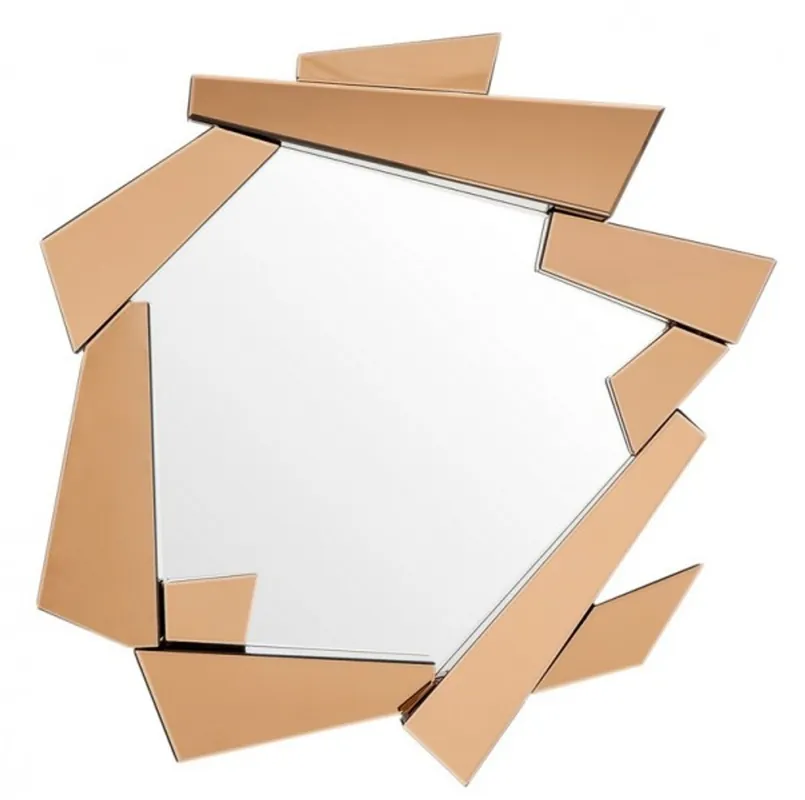 Casa Padrino luxury wall mirror Amber Art Deco 102 x 123 cm - Wall Mirror Sofort Bestellen