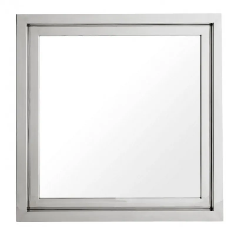 Casa Padrino luxury wall mirror stainless steel plated 100 x 100 cm - Luxury Hotel Collection Schnäppchen