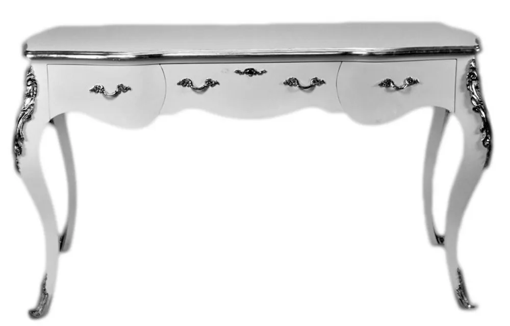 Aktuell Casa Padrino luxury Baroque Secretary White / Silver 150cm - Desk luxury furniture