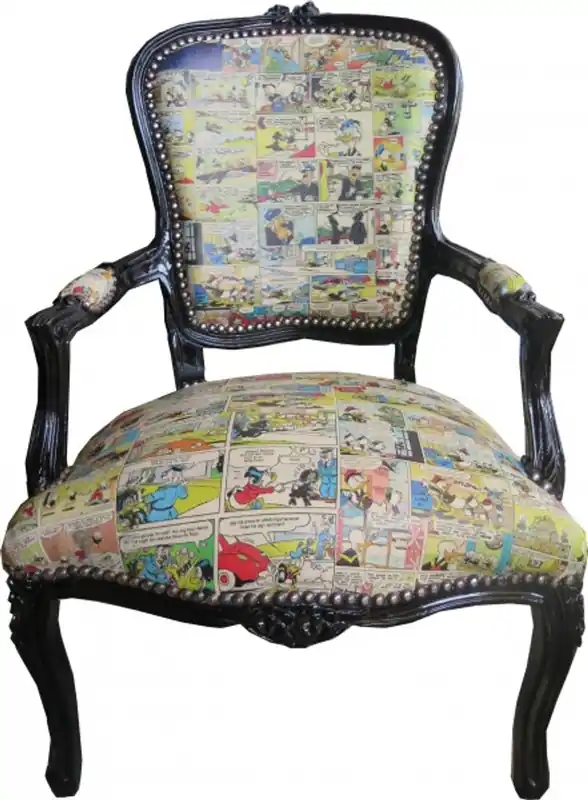 Wochenendangebot Casa Padrino Baroque Salon Chair Caricatures / Black - furniture antique comic style