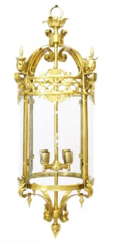 Direkt Vom Hersteller Casa Padrino Baroque hanging lamp Gold Round Ceiling Light - Restaurant - Hotel Lamp Light Lantern